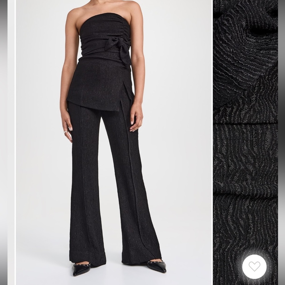 Ganni Viscose Stretch Crepe Flared Pants Size 40 euc